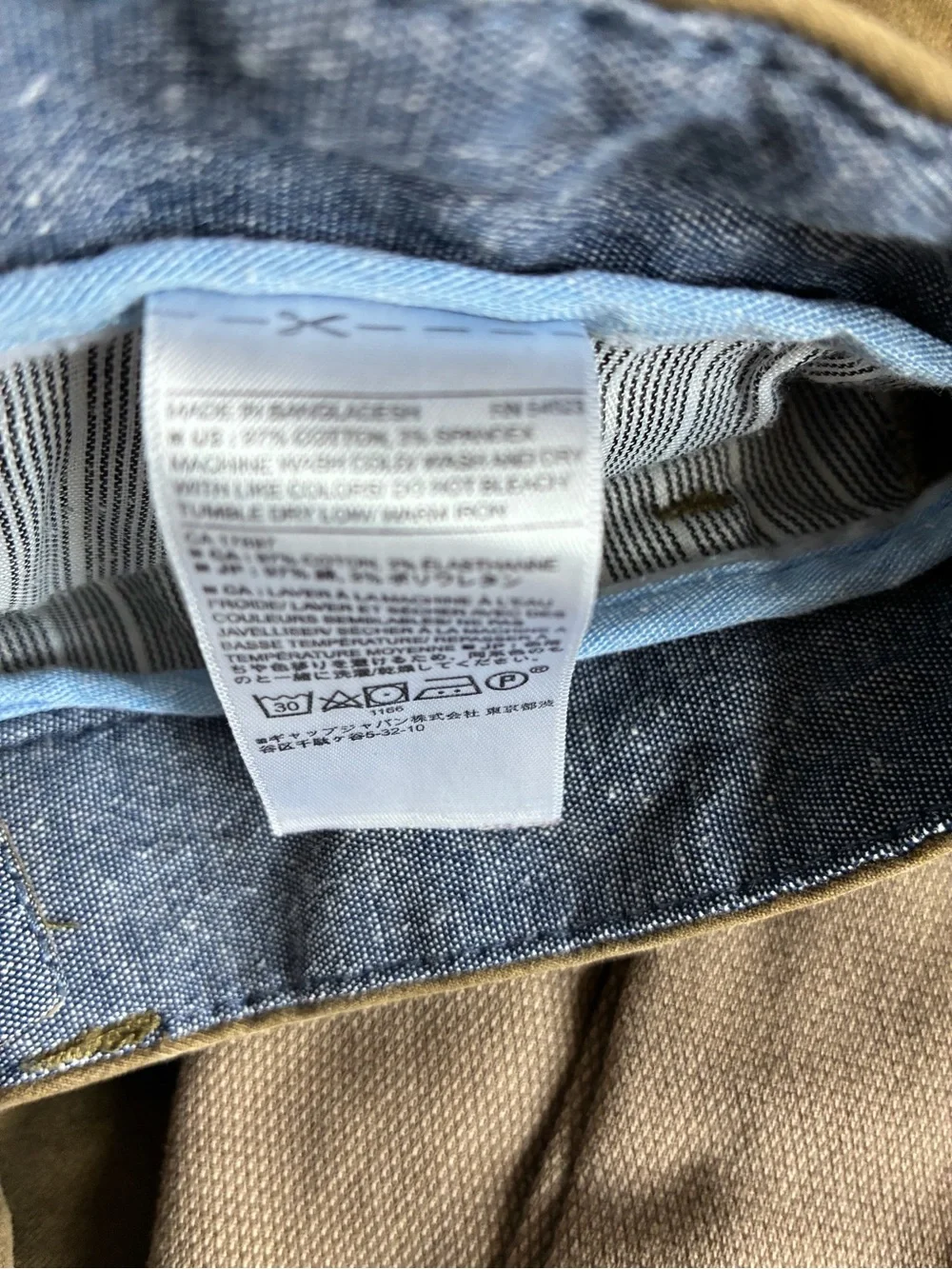2 Banana Republic Men's Chinos in dark khaki and Light Khaki